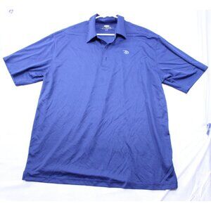 Greg Norman Disney Golf Logo Mens Blue Microfiber Polyester Polo Shirt Size XXL
